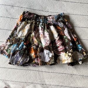 Molo Fall Floral Girls Organic Cotton Skirt